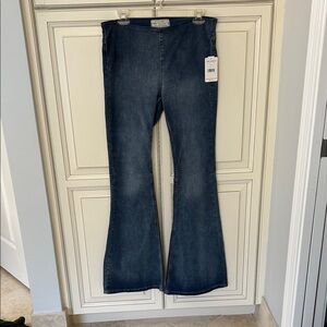 Free People Penny Dark Blue Flare Jeans